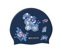 KIXZSAZ Gorro de natación Estampado para Adultos, Antideslizante, para Surfear, con Orejas, cómodo, para Piscina, Playa, Verano, Mejora la Experiencia de natación con