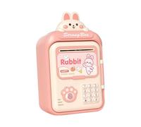 KIXZSAZ Intrigante hucha electrónica con contraseña de seguridad atractivo juego divertido para niños que fomenta el ahorro inteligente hucha electrónica, Rosa, 14.5 x 11.5 x 25 cm