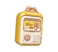 KIXZSAZ Intrigante hucha electrónica con contraseña de seguridad atractivo juego divertido para niños que fomenta el ahorro inteligente hucha electrónica, Amarillo, 14.5 x 11.5 x 25 cm