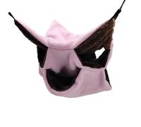 KIXZSAZ Jaula para Mascotas Inodoro, Hamaca de Felpa Hecha con Buena ventilación, Hamaca para hámster Colgante, Jaula pequeña para Mascotas, Cama para hámster, Rosa