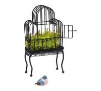 KIXZSAZ Jaula para pájaros en Miniatura única Que da Vida a Cualquier Escena de casa de muñecas con Funciones de Juego de simulación Atractivas y