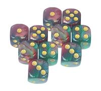 KIXZSAZ Juego de 10 Dados acrílicos Multiusos para Juegos de, Juegos rol o Manualidades, Alto Rendimiento, D6, D8, D10 y D4, Ideal Recuerdo Fiesta, Estilo F
