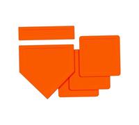 KIXZSAZ Juego de Bases de softbol Goma Duradera Que Garantiza una Experiencia Juego emocionante y Duradera. El béisbol Incluye 3 Bases, una Base para lanzar, un Home Plate y es Ideal para , Naranja