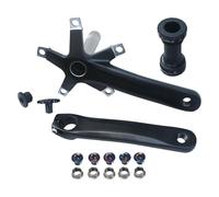 KIXZSAZ Juego de bielas de Aluminio para Bicicleta montaña con Orificio para Eje pedalier, Resistencia y difícil deformar, Biela y Eje pedalier, 165 mm