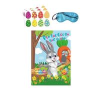 KIXZSAZ Juego de carteles de Pascua lleno de diversión, actividades, suministros para fomentar la participación en reuniones familiares. ¿Quién está más cerca, quién gana?
