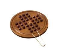 KIXZSAZ Juego de de Solitario para Madera, clásico Juego Mental, Juguete Educativo, desarrolla la Inteligencia y Mejora Las Habilidades Pensamiento lógico, Tablero ajedrez único Europeo, Juguete