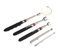 KIXZSAZ Juego de Herramientas de Recogida telescópicas con 360° y luz LED Flash, diseñadas para la recuperación eficiente pequeños Objetos metálicos. Herramientas Varilla telescópicas