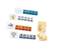 KIXZSAZ Juego de ortografía para niños, Juego de Palabras de rápido con Tarjetas didácticas, Bloques para Mejorar el Vocabulario, de 3 a 8 años, de , sin Campana