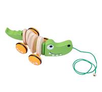 KIXZSAZ Juguetes para Arrastrar, Juguete de para Madera para Empujar, Herramienta educativa Que fomenta la destreza y la Confianza, Juguete de para Madera , Cocodrilo
