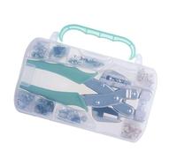 KIXZSAZ Kit completo de alicates para ojales de ojal, esencial para los entusiastas del bricolaje que desean realizar proyectos de manualidades con facilidad. La herramienta es