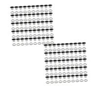 KIXZSAZ Kit de 100 ojales metálicos redondos resistentes para lonas, tiendas de campaña, zapatos, ropa y proyectos de manualidades. Ojales redondos para, negro brillante, Diámetro exterior 8 mm