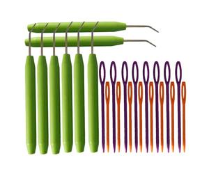 KIXZSAZ Kit de agujas de ganchillo, mango Para madera reutilizable profesional ergonómico, tienda costura para interiores, agujas tejer, 8 Sätze