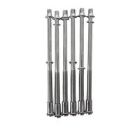 KIXZSAZ Kit de batería compacto, tornillos cortos, varillas de tensión, accesorios para batería, rendimiento en cualquier lugar, mejorando el sonido de la Estas varillas de, Plata, 6x100 mm