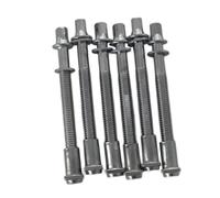 KIXZSAZ Kit de batería compacto, tornillos cortos, varillas de tensión, accesorios para batería, rendimiento en cualquier lugar, mejorando el sonido de la Estas varillas de, Plata, 6x50 mm