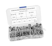 KIXZSAZ Kit de insertos de rosca portátiles, surtido de manguitos de rosca para alambre de acero inoxidable que mejoran la durabilidad para reparaciones en