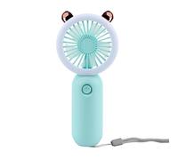 KIXZSAZ Lindo ventilador portátil con pequeña luz nocturna para el verano. La luz nocturna LED no es un ventilador, se puede usar de emergencia. Es, lago azul