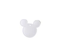 KIXZSAZ Llavero acrílico transparente de 30 piezas, colgantes en Para blanco, disco transparente, colgador de hojas corazón, llavero DIY, suministros para álbumes recortes, Ratón