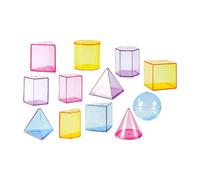 KIXZSAZ Los Juegos de Bloques de Formas geométricas translúcidas Son Herramientas Aprendizaje para entusiastas Las matemáticas y la geometría. Los sólidos geométricos Formas 3D Son un Juego