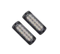 KIXZSAZ Luz de advertencia estroboscópica LED lateral, barra de luces emergencia, luz trasera anticolisión, accesorios para automóviles, 2 uds, blanca