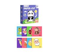 KIXZSAZ Manual Infantil de Origami Tridimensional para niños, coordinación Mano-Cerebro con desafíos interactivos, Recortes de Papel para jardín Infantes. , Tema Animal , 14 x 14 cm