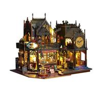 KIXZSAZ Mini casa de muñecas en Miniatura con cabaña de para Madera y Accesorios Muebles para Hacer tú Mismo, decoración del hogar, Kits miniaturas coleccionables, Accesorios para el hogar, Adorno