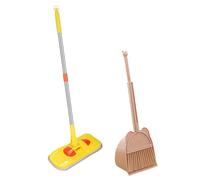 KIXZSAZ Mini Juego de Escoba y recogedor para niños. Promueve experiencias de Limpieza Divertidas en casa, fomentando la Responsabilidad y el Trabajo en, Amarillo