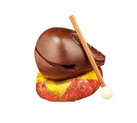 KIXZSAZ Mokugyo con mazo que mejora la meditación. Ofrece un sonido hermoso para adultos y niños. Decoración única para el hogar. Tambor de pez de Para madera. Bloque de, 5 pulgadas