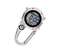 KIXZSAZ Mosquetón Digital con Clip para Reloj, Accesorios Deportivos para Escalada, abridor de Botellas, brújula portátil, Despertador LCD para