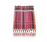 KIXZSAZ Paquete de 12 delineadores de labios lápiz larga duración maquillaje contorno delineador ojos lápiz suave maquillaje bolsillo mujeres labial cosméticos