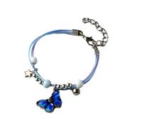 KIXZSAZ Parejas de moda Impresionante colgante con hermosa cola de hebilla No es fácil romper aleación para mujeres, 312A Azul, 1