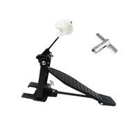 KIXZSAZ Pedal de bombo portátil de un pie con cadena simple, duradero para practicar en casa, tambor de jazz. El pedal de bombo de cadena mide, Negro, 26x15x10cm