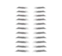 KIXZSAZ Pegatina de cejas 3D resistente al desgaste para mujer, calcomanía estéreo práctica, decoración de cejas a prueba de arañazos, pegatinas ligeras , E10 y negro