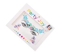 KIXZSAZ Pegatinas autoadhesivas con diamantes de imitación para ojos, maquillaje facial con brillo colorido elegante, suministros de accesorios boda para mujeres, Tipo 1