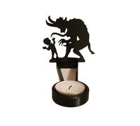 KIXZSAZ Portavelas de Halloween con Colorfast - Agregue un Toque de Elegancia a la decoración Espeluznante Decoración candelabro Acero Inoxidable, A