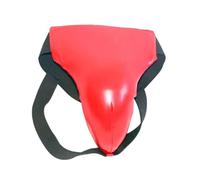 KIXZSAZ Protector inguinal de Taekwondo de PU Duradero, Resistente a desgarros y con absorción de Impactos. Nuestro Protector de Taekwondo está Hecho de , Rojo , S