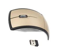 KIXZSAZ Ratón Plegable inalámbrico para Videojuegos, Mouse de portátil para Viaje, hogar, electrónico, PC, Accesorio de Escritorio, Oro