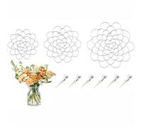 KIXZSAZ Rejilla de flores de alambre duradera, ideal para jarrones, mantiene el orden y es perfecta para reuniones, fiestas y decoración bodas, plateado