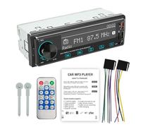 KIXZSAZ Reproductor de MP3 inalámbrico DIN único, Parte Delantera del vehículo en el Tablero, Compatible con Bluetooth, Entrada para AUX 5,1, Radio, Multimedia para automóvil