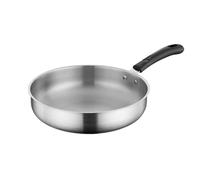 KIXZSAZ Sartén doméstica gruesa de acero inoxidable de fondo plano para, 28cm