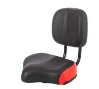 KIXZSAZ Sillín de Bicicleta Ancho con Mayor Comodidad y diseño ergonómico para Que Cada Paseo Sea fácil y Agradable sin molestias. Cojín de sillín de, Rojo/Negro