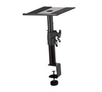 KIXZSAZ Soporte de altavoz de acero con altura ajustable para estudio de música, altavoces de estantería compatibles con equipos de audio con sonido, Negro, Con abrazadera en C