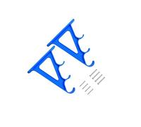 KIXZSAZ Soporte de Pared para cañas de Pescar de 3 Niveles, solución Elegante y eficiente para Pescadores. El Soporte de Pared para cañas de Pescar está Hecho de PP. Vertical, Azul, 20.5 x 17 cm