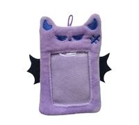 KIXZSAZ Soporte para sesión fotográfica KPOP, Funda de Tarjeta de Felpa de Dibujos Animados, Funda Estilo Ángel, Soporte para sesión fotográfica KPOP de 3 Pulgadas, Tarjetero Coreano Kawaii, púrpura