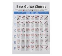 KIXZSAZ Tabla de acordes de bajo eléctrico de 4 cuerdas: formación de acordes importantes para la práctica y el dominio a largo plazo Tabla de bajo para práctica de, Largo 41x57cm