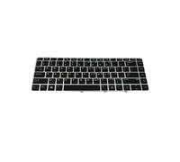 KIXZSAZ Teclados Marco Plateado Aparato de Entrada No Point Stick Eficiente Key Board Laptop Reemplazo para EliteBook 840G3
