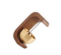 KIXZSAZ Timbre inalámbrico con acabado de latón para patrones delicados, accesorio magnético de estilo Retro, timbre Para madera para puerta casa, Oscuro