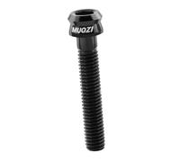KIXZSAZ Tornillo de tapa de vástago de bicicleta hecho de aleación de titanio ligero Excelente seguridad Actividades de ciclismo y equitación Bicicletas y, Negro, M6x35 mm