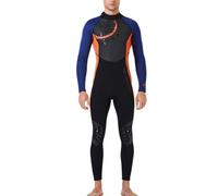 KIXZSAZ Trajes de Neopreno de 3MM, Traje de Buceo con Caracteres Chinos de Neopreno SCR con Cremallera Trasera, Traje de Surf con protección UV de Cuerpo Completo elástico, Naranja Hombre, XXL