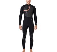 KIXZSAZ Trajes de Neopreno de 3MM, Traje de Buceo con Caracteres Chinos de Neopreno SCR con Cremallera Trasera, Traje de Surf con protección UV de Cuerpo Completo elástico, Negro de los Hombres, XL