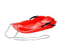 KIXZSAZ Trineo de Nieve de Polietileno de Densidad, Deslizador de Snowboard, Tabla Deslizante para césped, Resistente y Duradero, con Mango de Freno Curvo, Rojo, 86x40x15cm